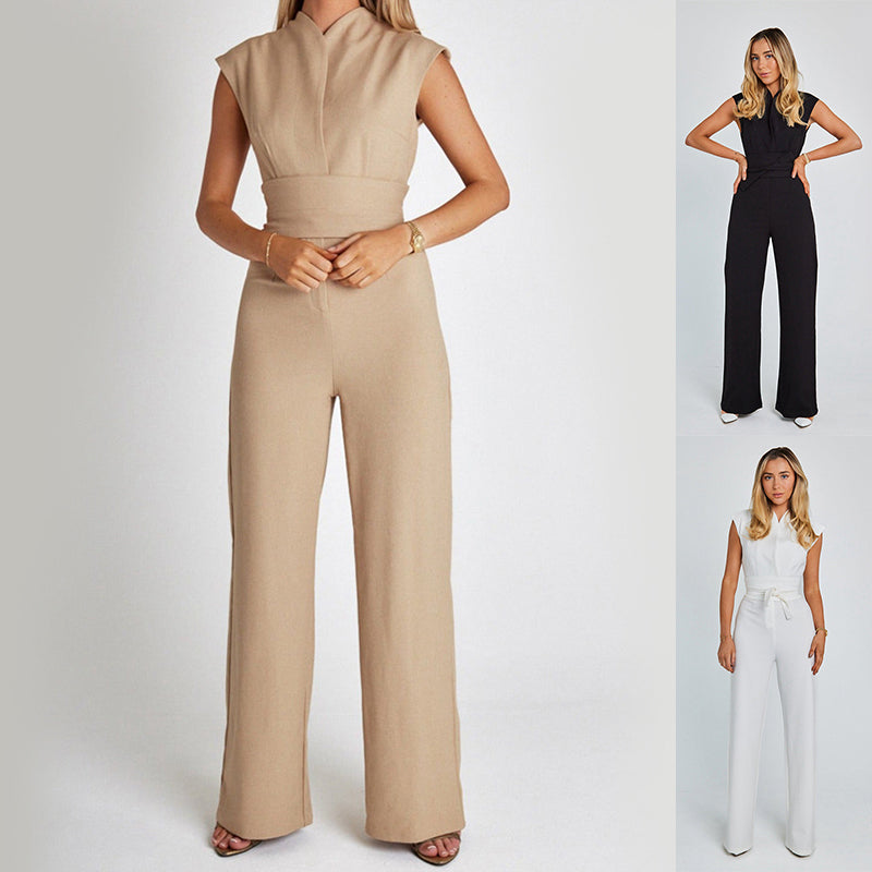 Monaco Sleeveless High-Waist Jumpsuit