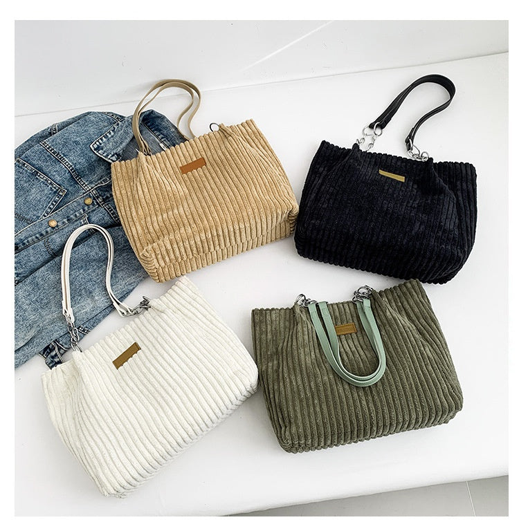 Alyne Urban Simplicity Corduroy Shoulder Bag