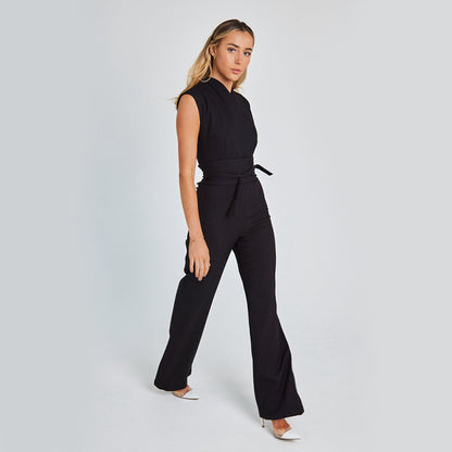 Monaco Sleeveless High-Waist Jumpsuit