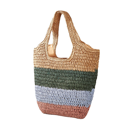 Christina Fashion Color Mosaic Woven Bag
