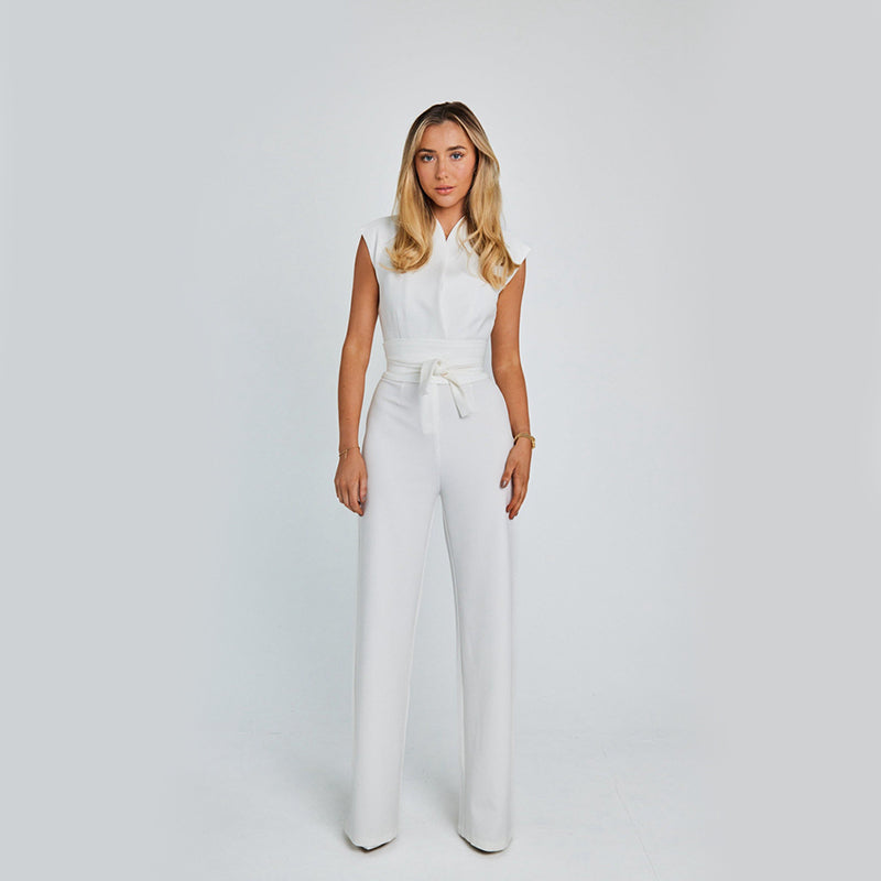 Monaco Sleeveless High-Waist Jumpsuit