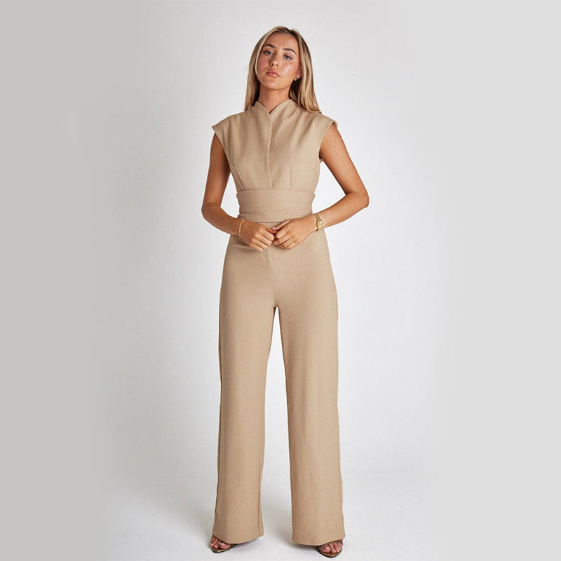 Monaco Sleeveless High-Waist Jumpsuit