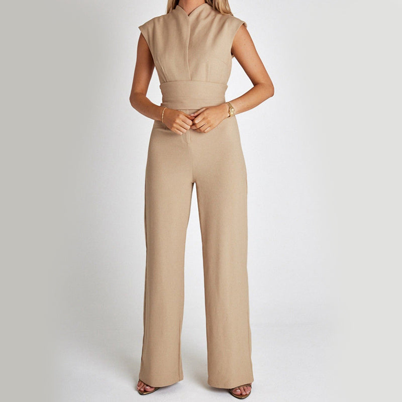 Monaco Sleeveless High-Waist Jumpsuit