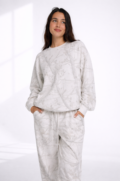 HARPER RELAXED FIT PRINTED SWEATSHIRT & TROUSERS SET