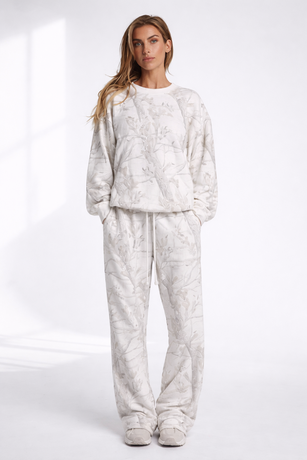 HARPER RELAXED FIT PRINTED SWEATSHIRT & TROUSERS SET