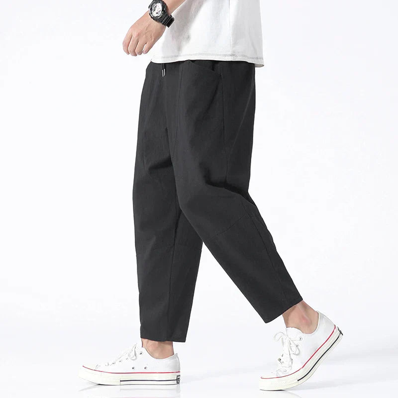 Kyoto Linen Cropped Pants