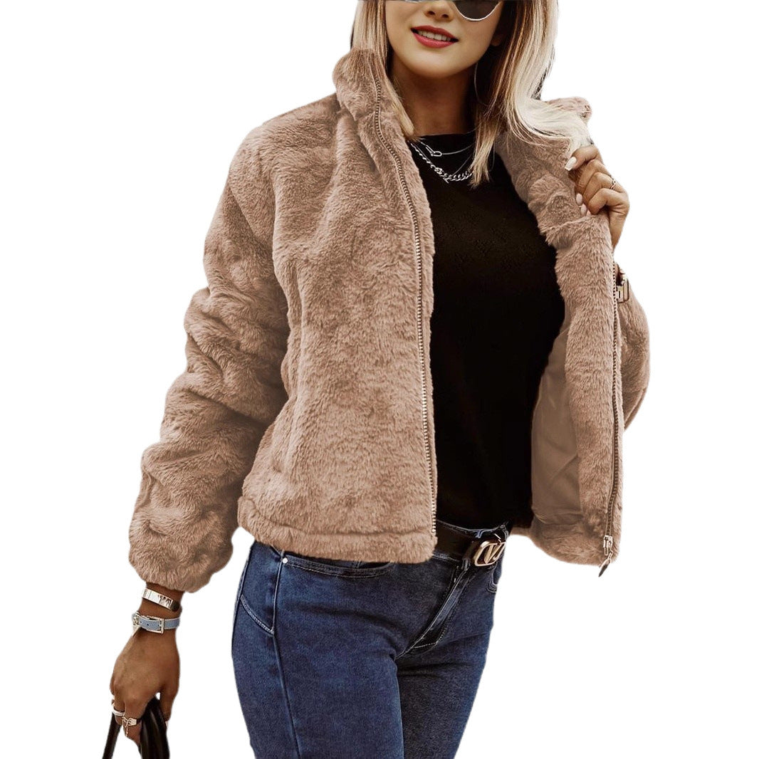 Lora Luxe Faux Rabbit Fur Coat