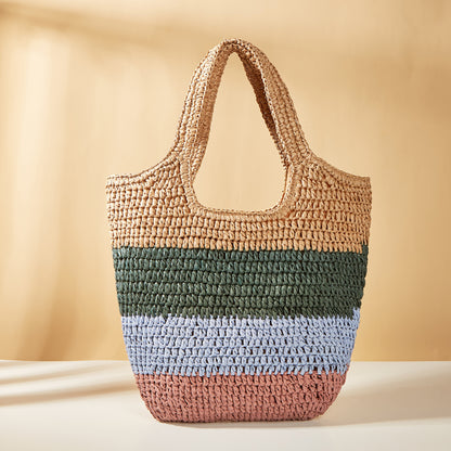 Christina Fashion Color Mosaic Woven Bag
