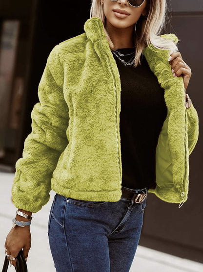 Lora Luxe Faux Rabbit Fur Coat