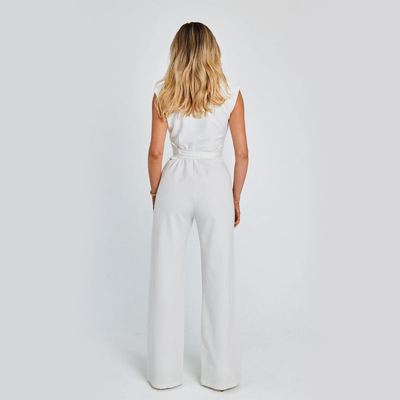 Monaco Sleeveless High-Waist Jumpsuit
