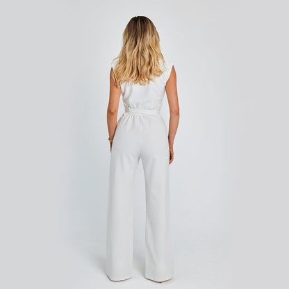 Monaco Sleeveless High-Waist Jumpsuit